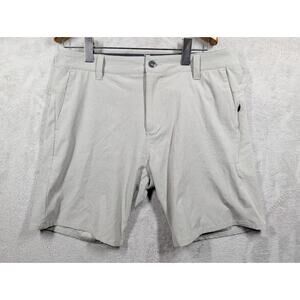 Vuori Aim Shorts Mens 33 Khaki Performance Chino Stretch Travel 8" Inseam V368